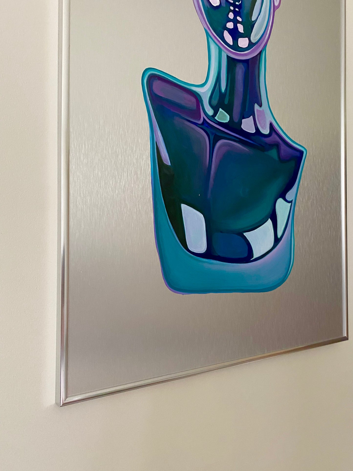 Print on brushed aluminum: "Future is now 1.0"
