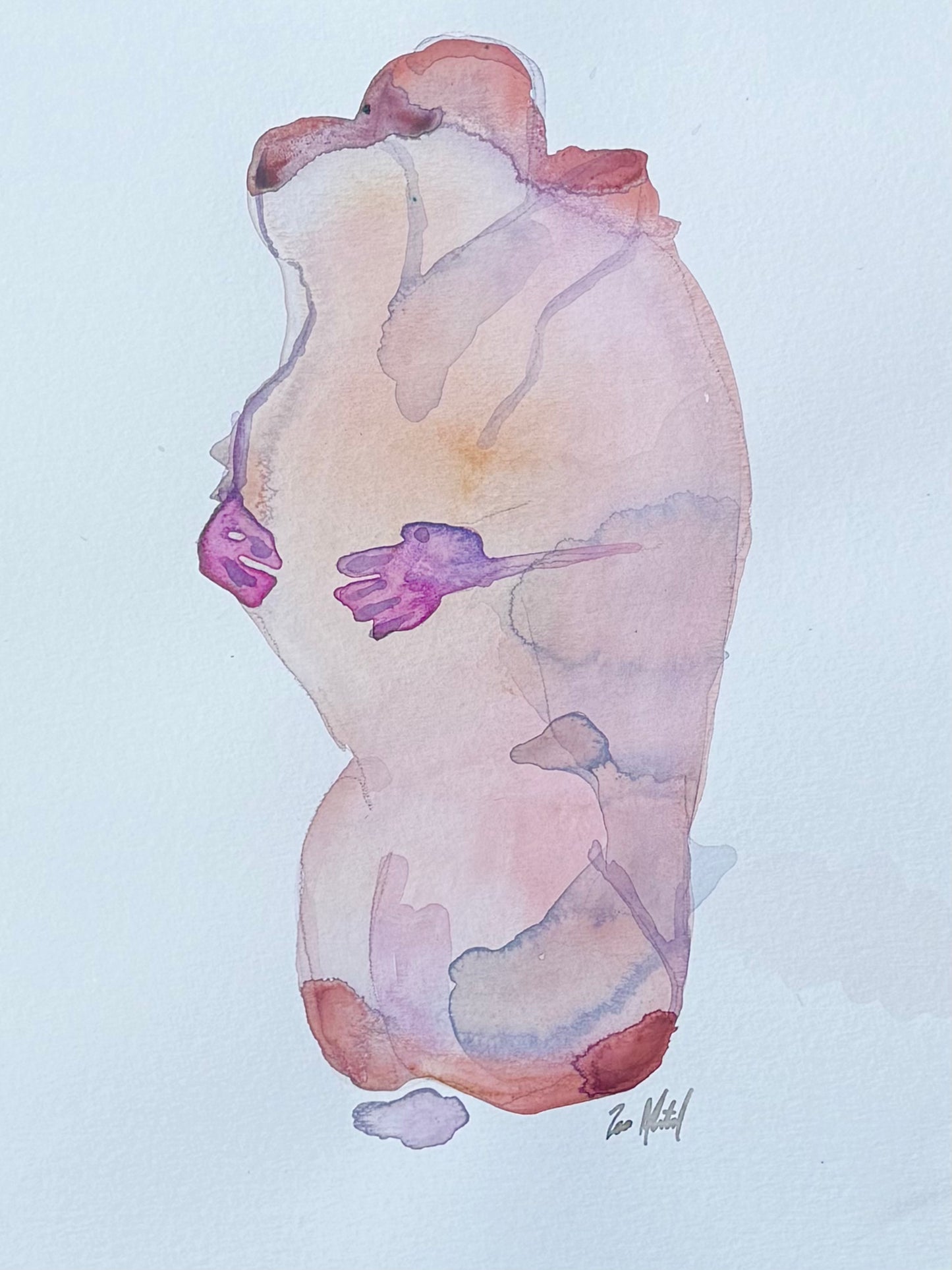 Original with frame: "Hugging"