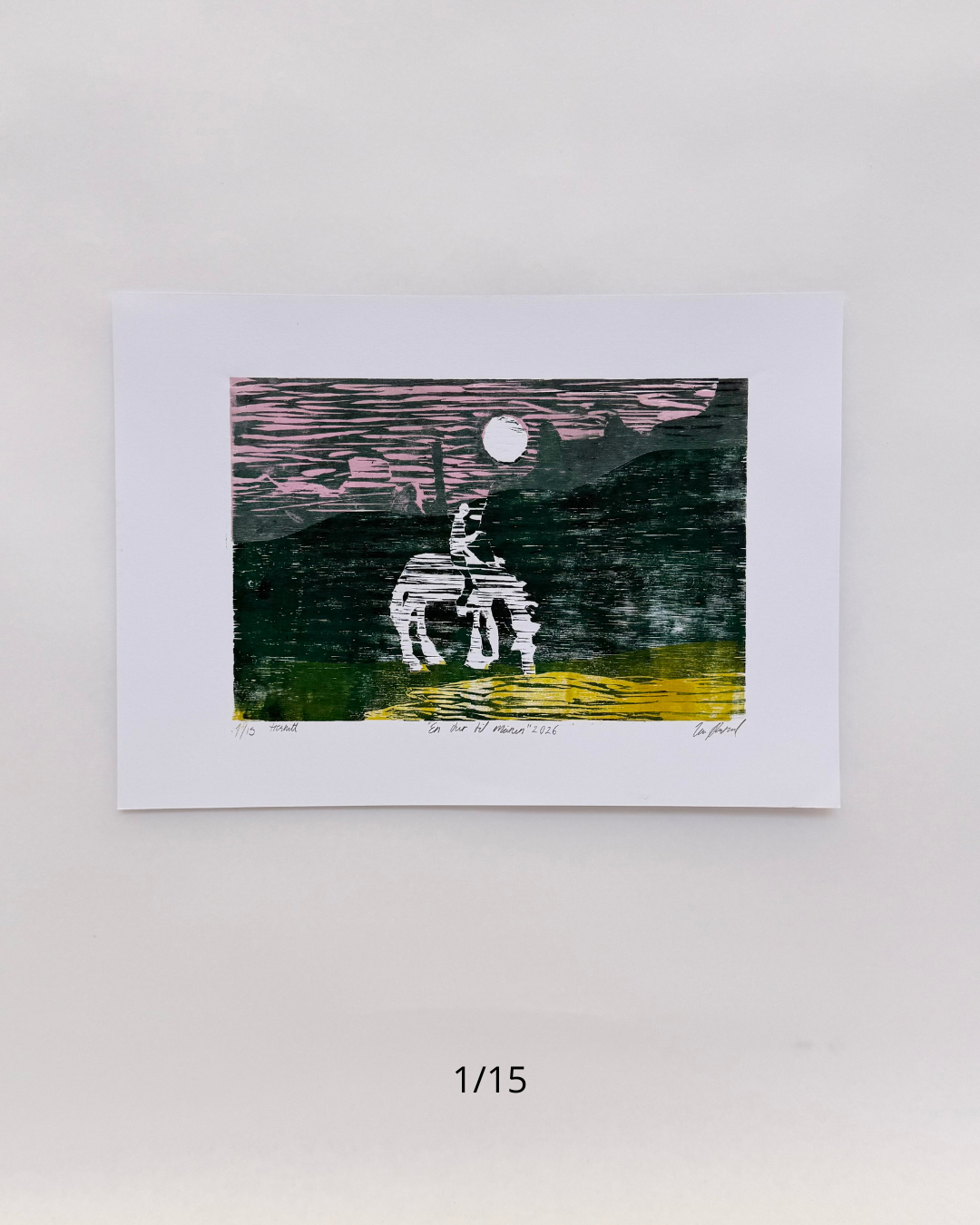 Woodcut: "A trip to the moon"