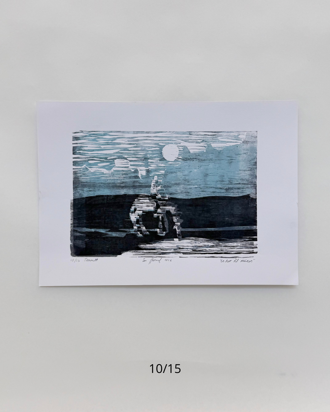 Woodcut: "A trip to the moon"