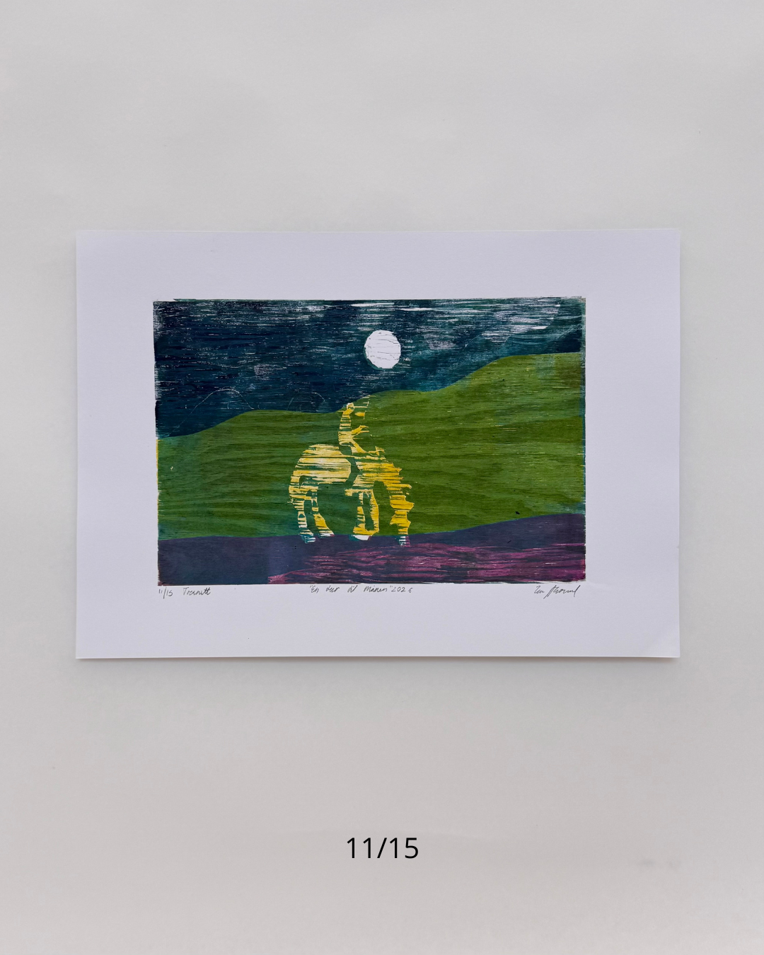 Woodcut: "A trip to the moon"
