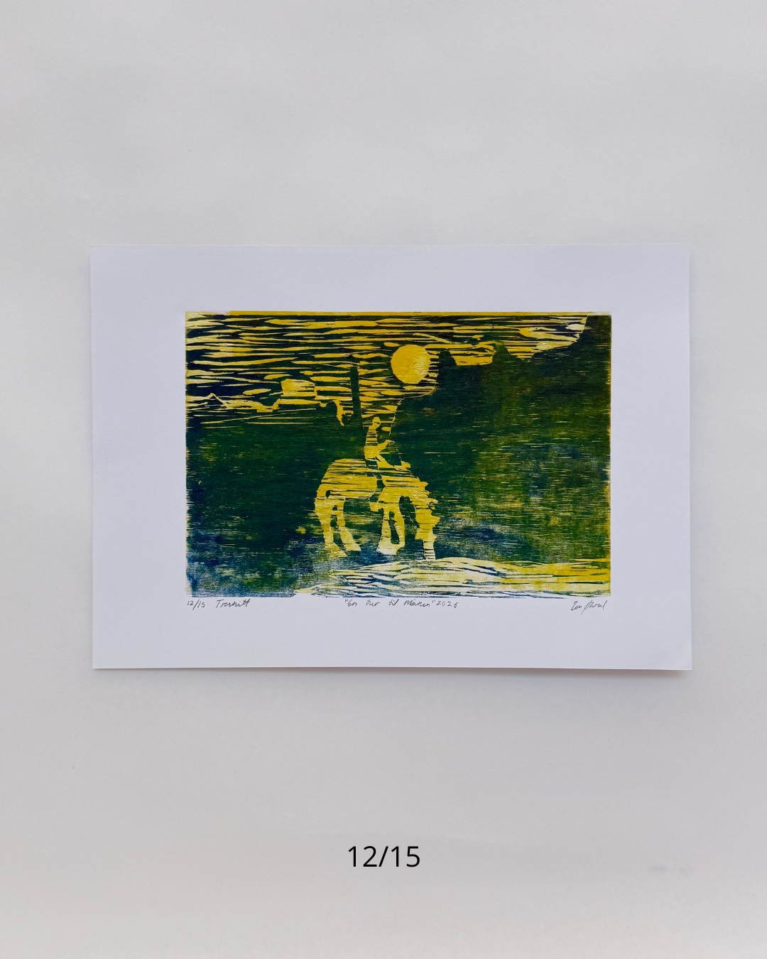 Woodcut: "A trip to the moon"