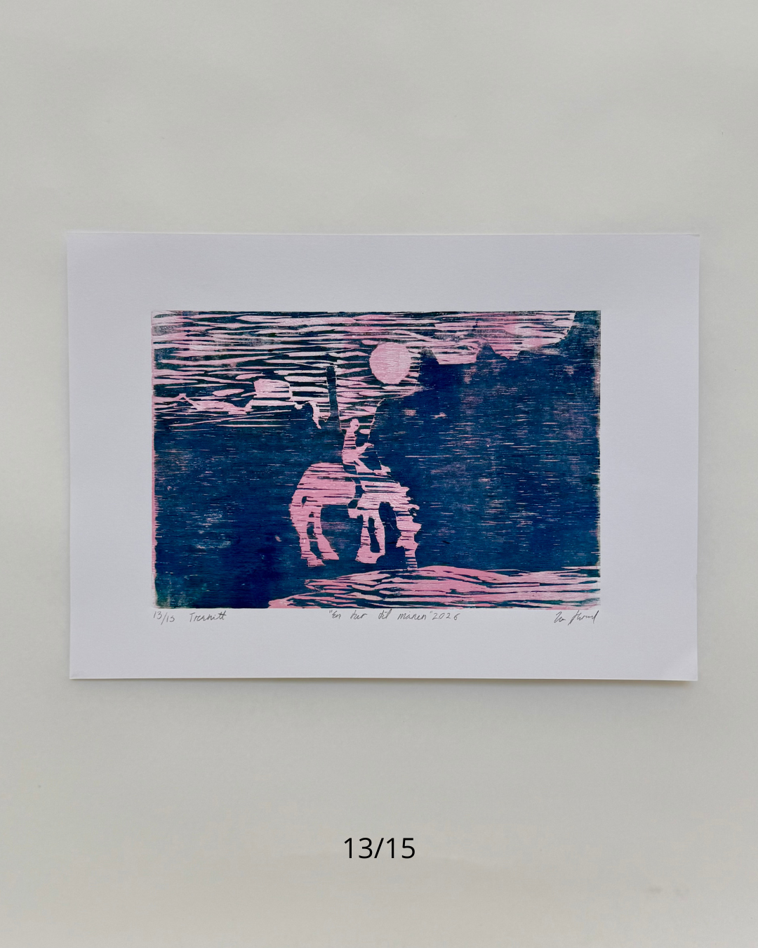 Woodcut: "A trip to the moon"
