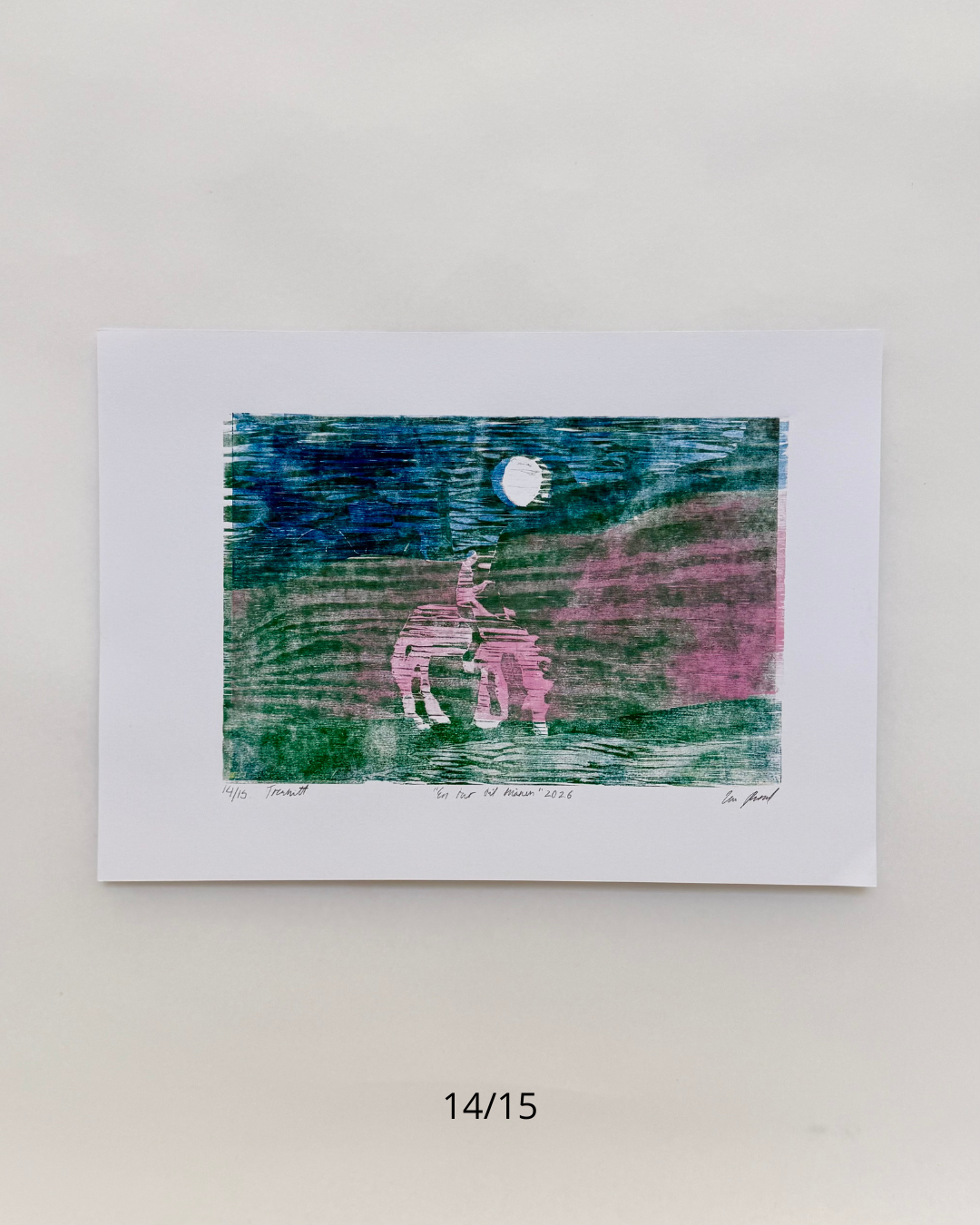 Woodcut: "A trip to the moon"