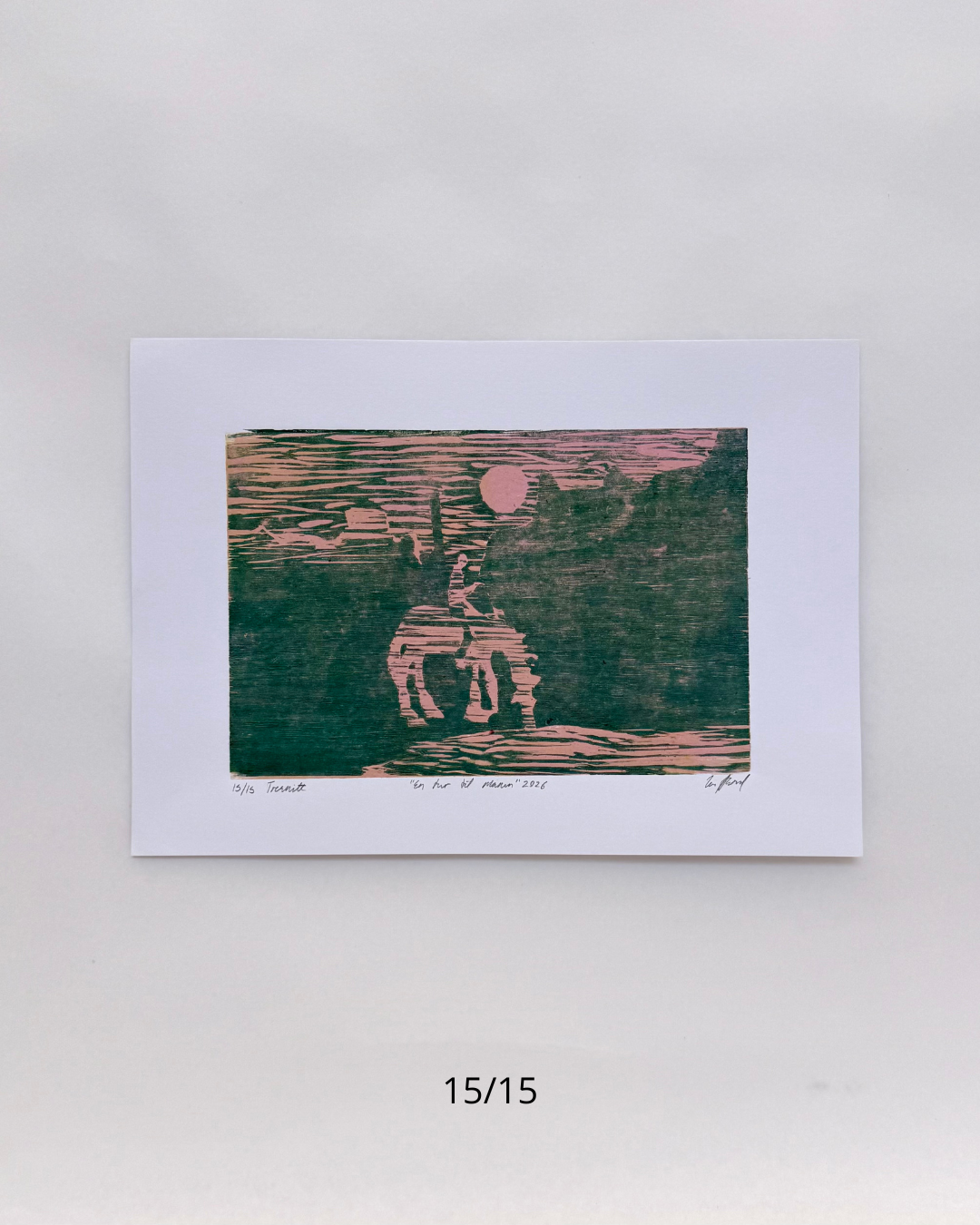 Woodcut: "A trip to the moon"