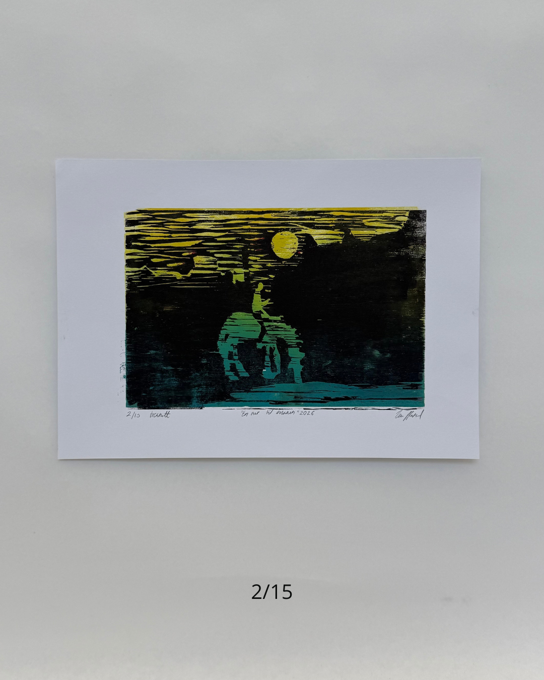 Woodcut: "A trip to the moon"