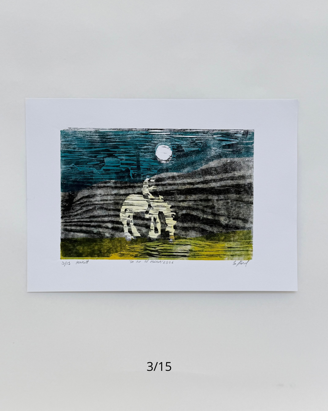 Woodcut: "A trip to the moon"