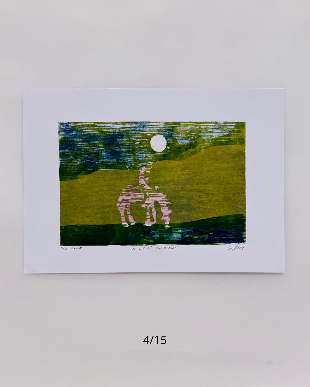 Woodcut: "A trip to the moon"