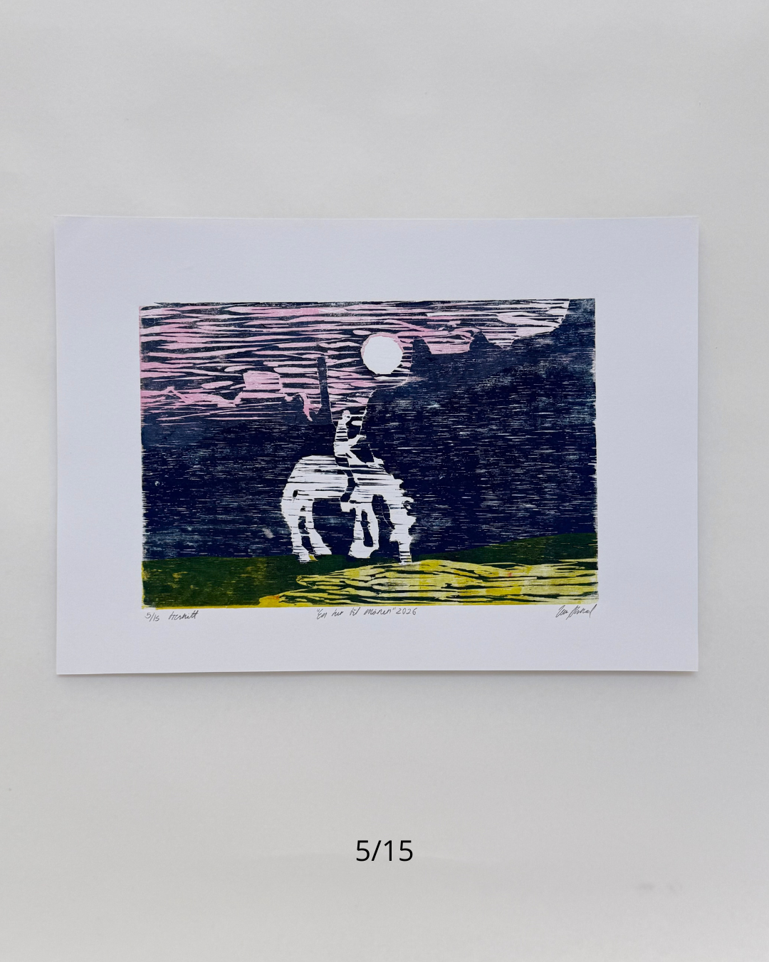 Woodcut: "A trip to the moon"