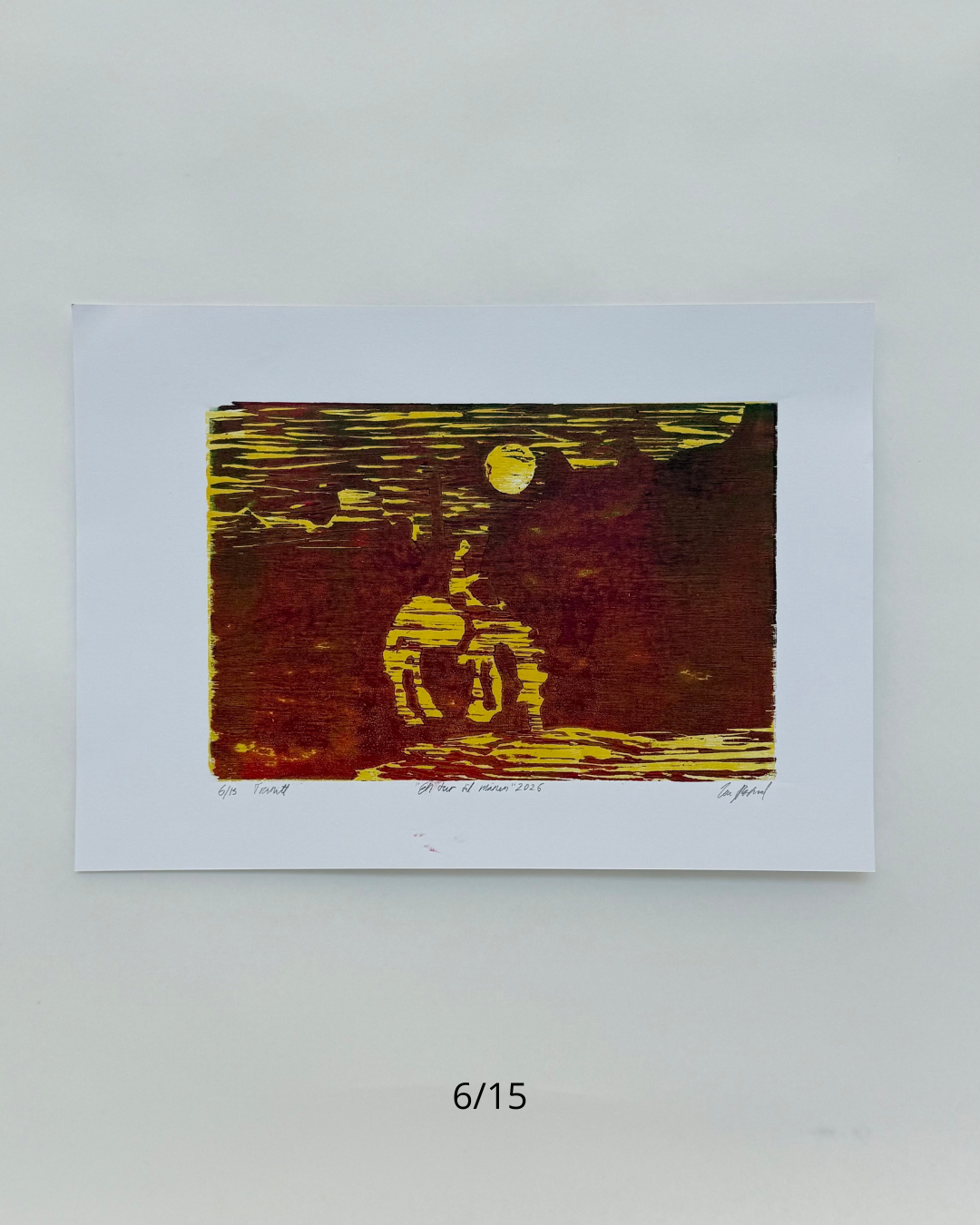 Woodcut: "A trip to the moon"