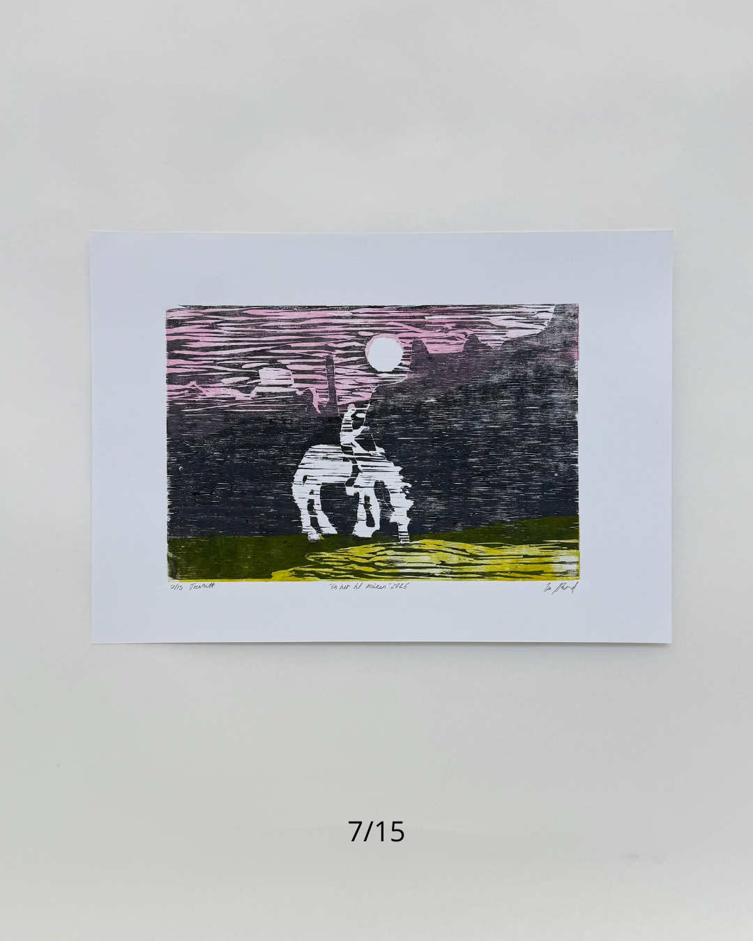 Woodcut: "A trip to the moon"