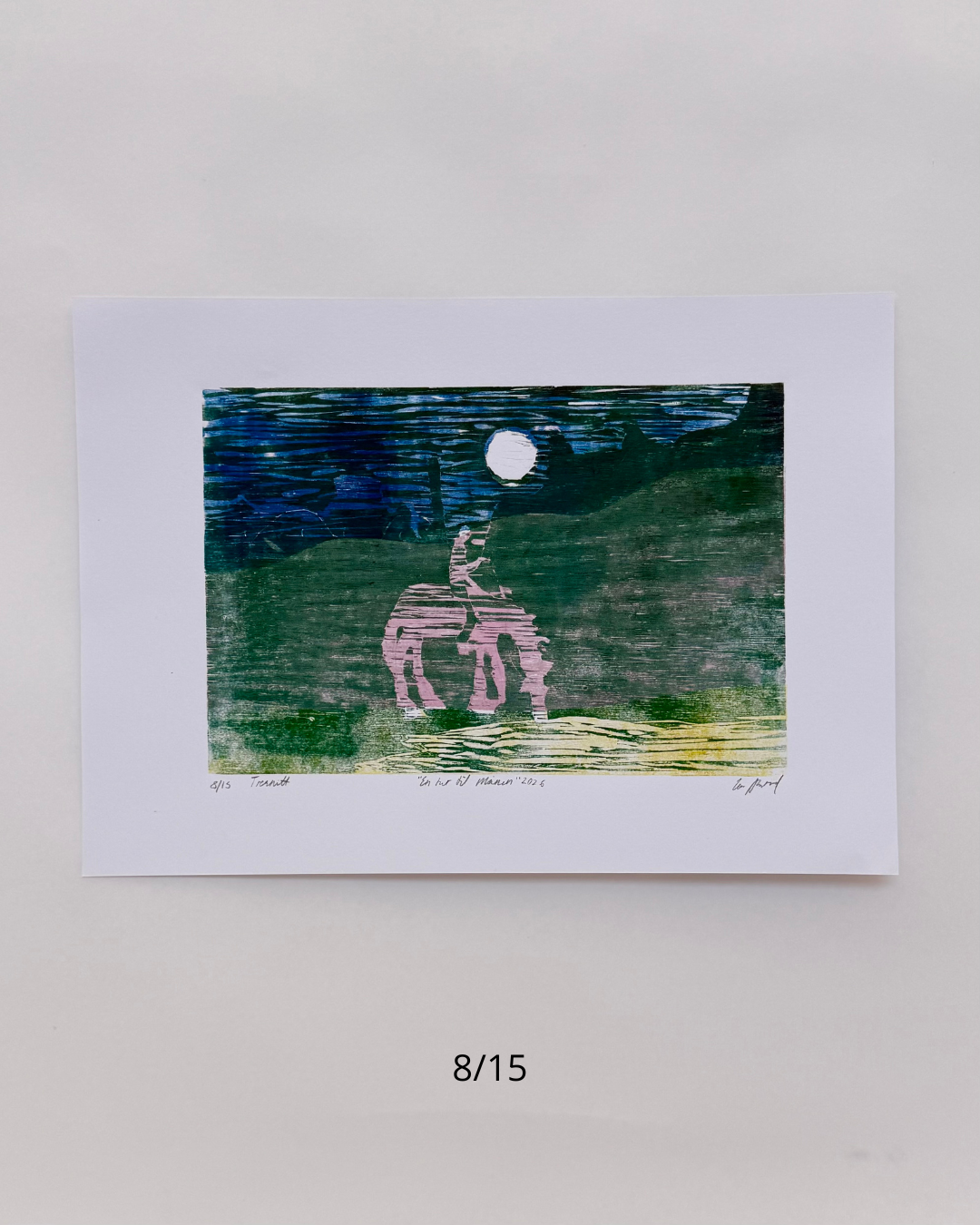 Woodcut: "A trip to the moon"