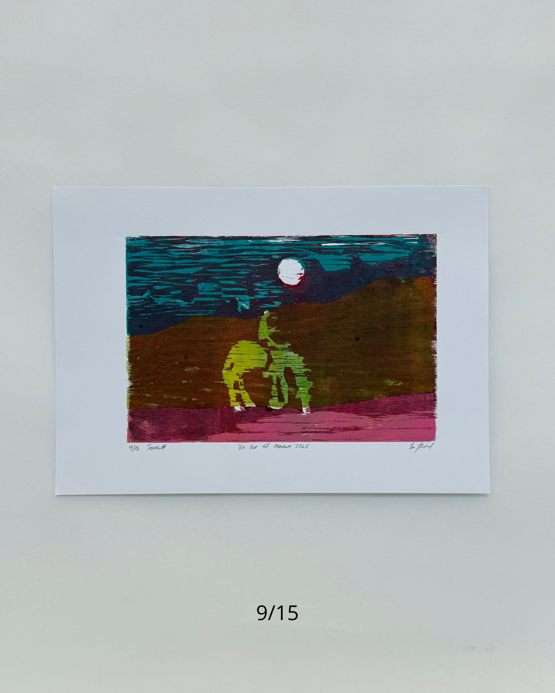 Woodcut: "A trip to the moon"