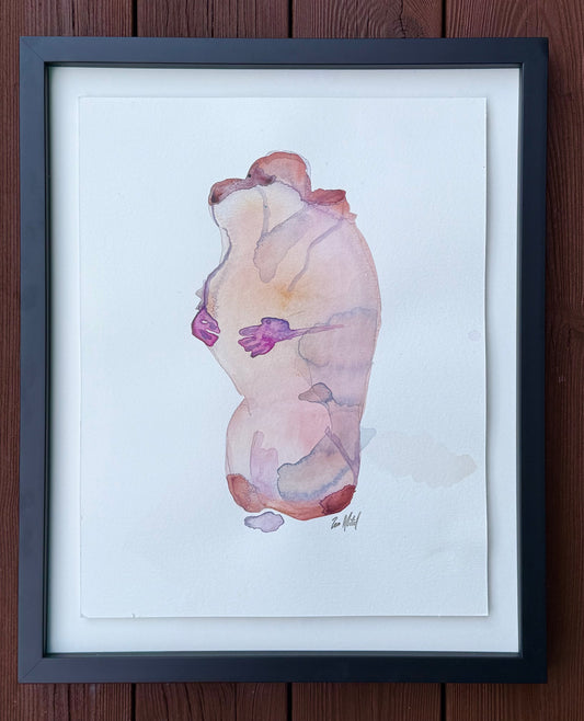 Original with frame: "Hugging"